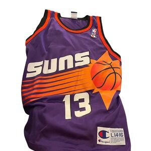 Rare Vintage Champion Phoenix Suns Longley NBA Basketball Jersey Youth L